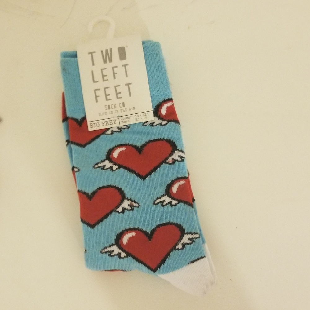 Two Left Feet | Flying Heart Socks